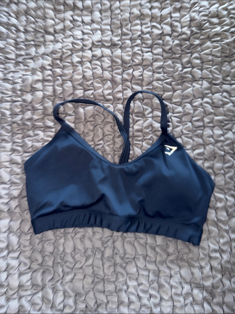 Gymshark Navy Thin-Strap Sports Bralette